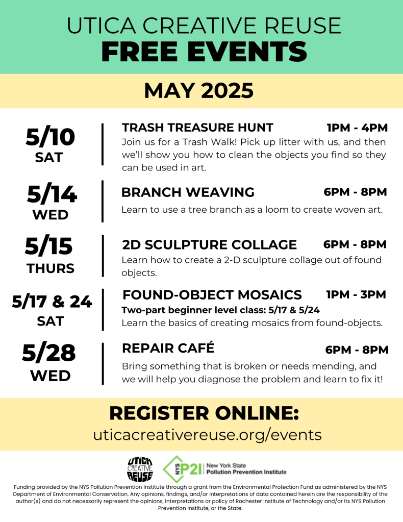 May schedule of events flyer