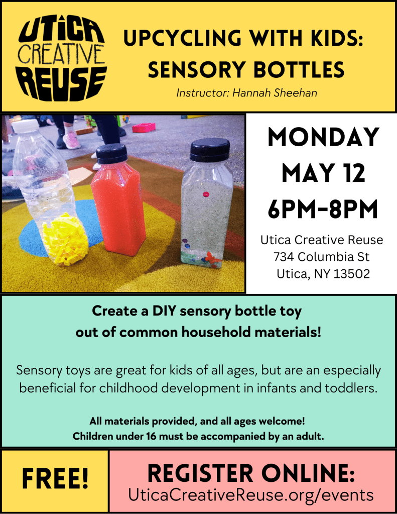 Upcycle with Kids: Sensory Bottles flyer