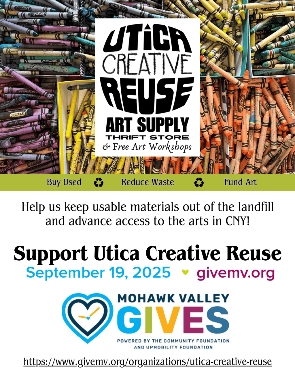 Support Utica Creative Reuse During Mohawk Valley&nbsp;Gives!