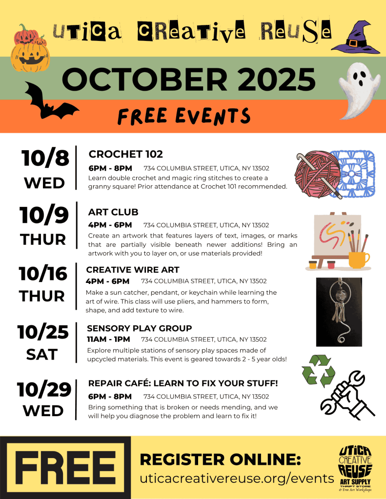 October 2025 events schedule