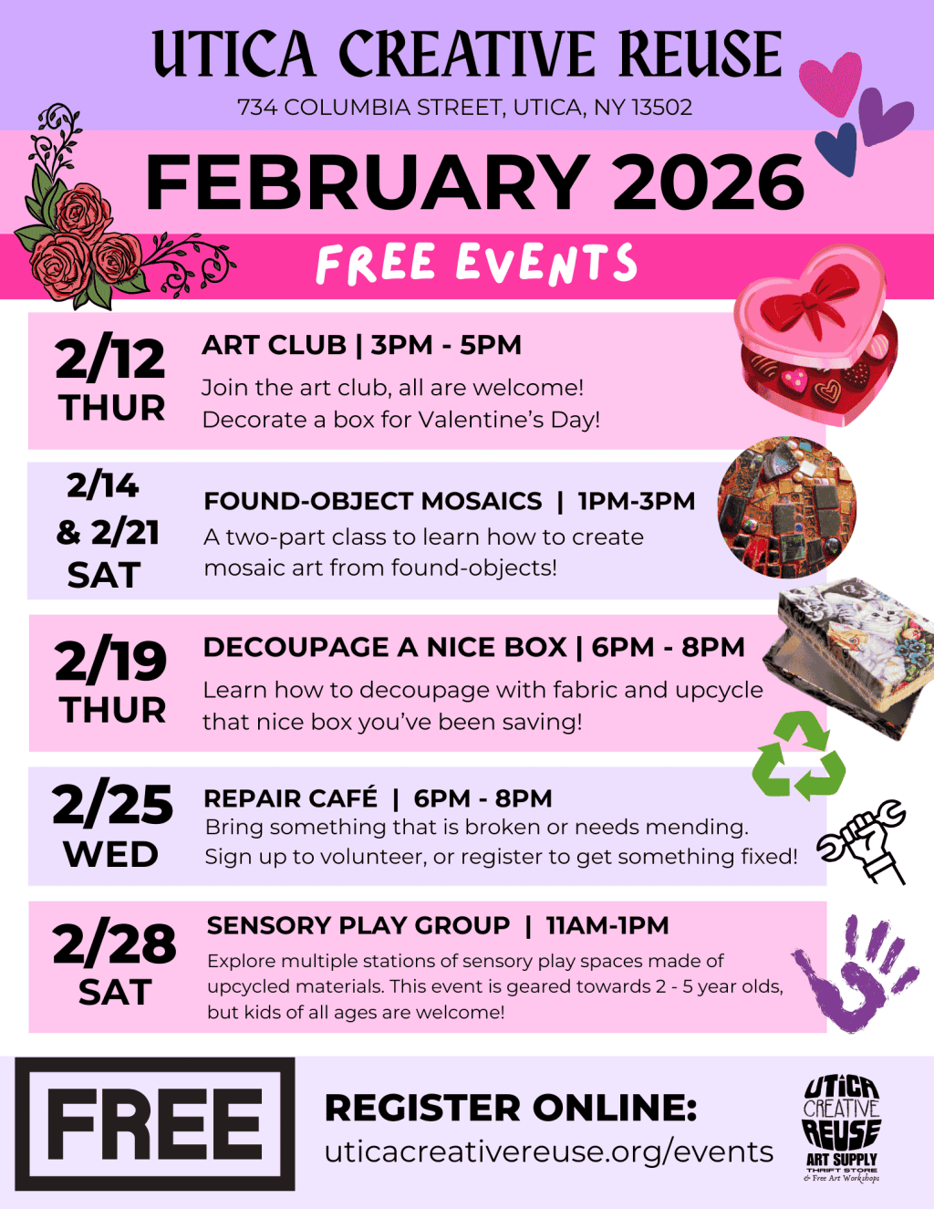 February Creative Reuse&nbsp;Events