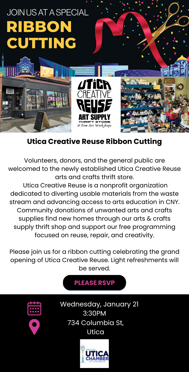 Utica Creative Reuse Ribbon&nbsp;Cutting