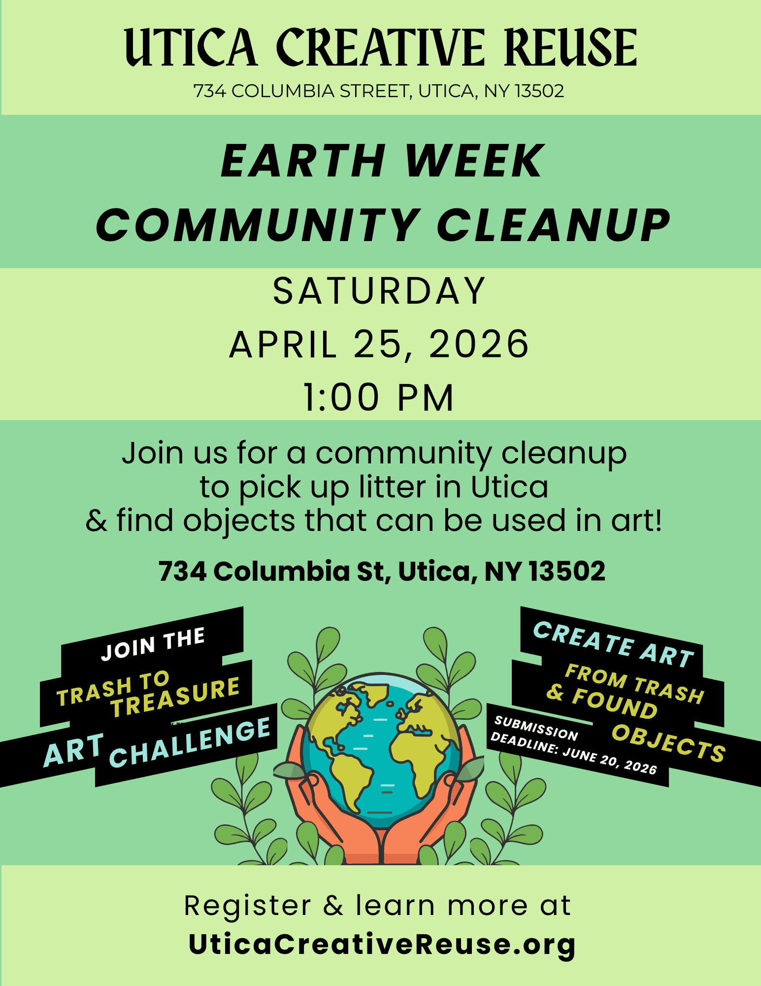 Earth Month at Utica Creative Reuse
