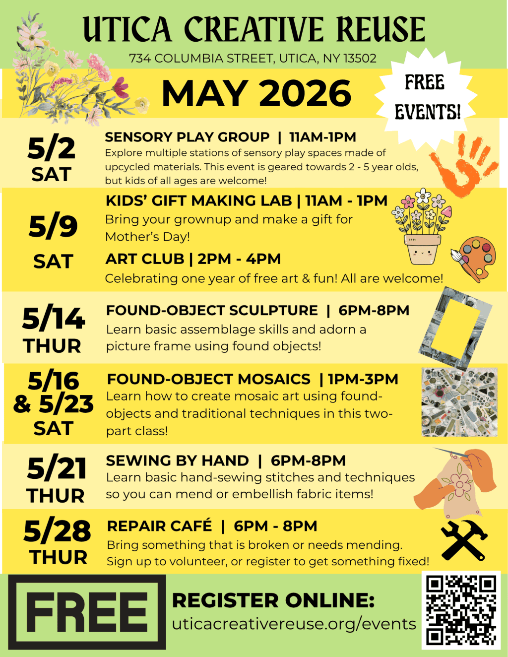 May 2026 Calendar of events