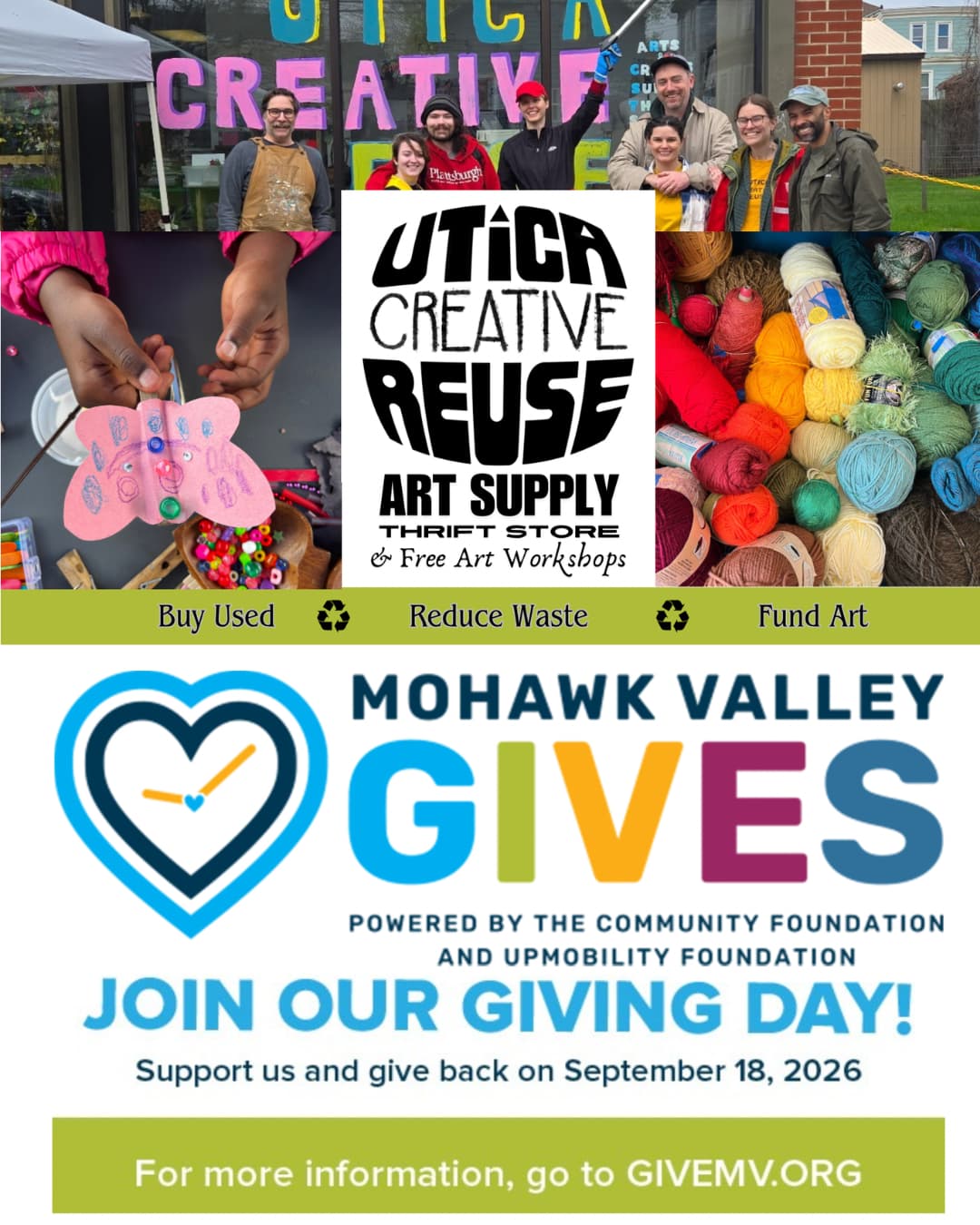 Utica Creative Reuse Needs Your Support!
